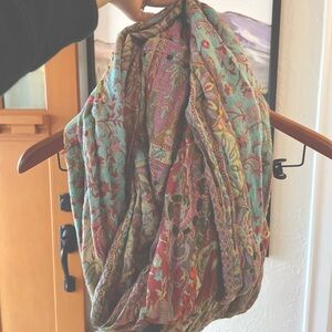 Anthropologie Floral Paisley Infinity Scarf